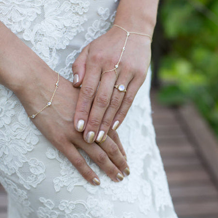 Dakota Crystal Handchain - Amy O. Bridal