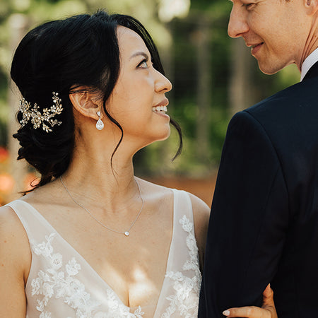 Regal Teardrop Earrings - Amy O. Bridal