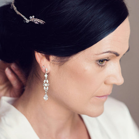 Marquise Dainty Drop Earrings - Amy O. Bridal
