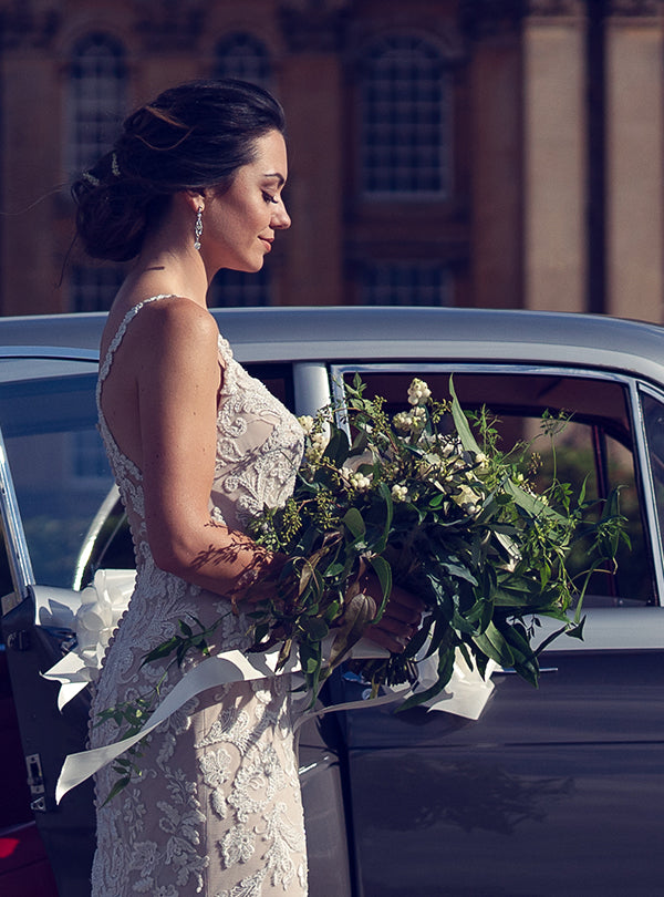 Dainty drop top earrings wedding