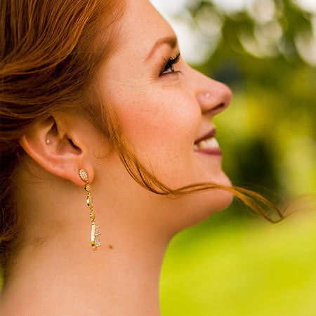 Daisy Long Drop Earrings