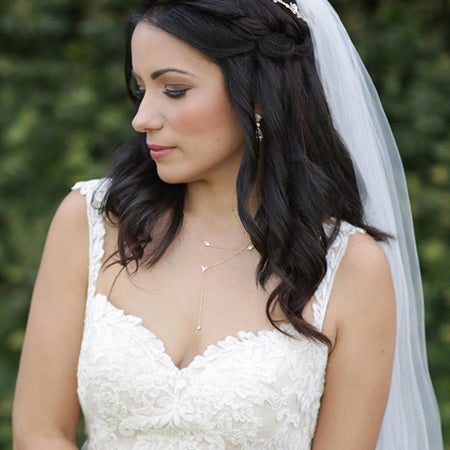 Dakota Choker Lariat Necklace - Amy O. Bridal