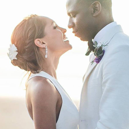 Fleur Teardrop Earrings - Amy O. Bridal