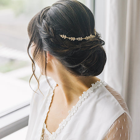 Boho Crystal Leaf Hair Comb