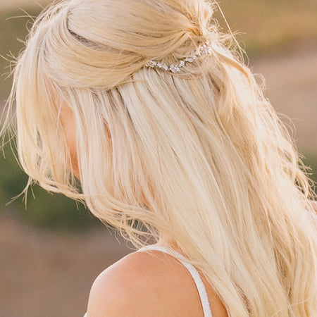 Boho Crystal Leaf Hair Comb