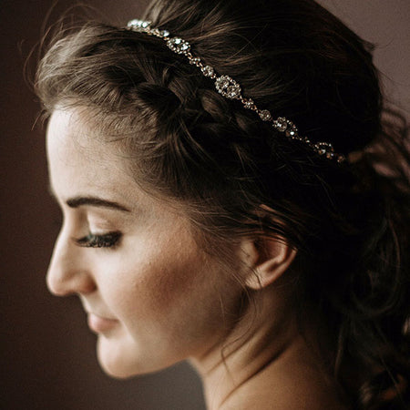 Jules Swarovski Headband with Ribbon