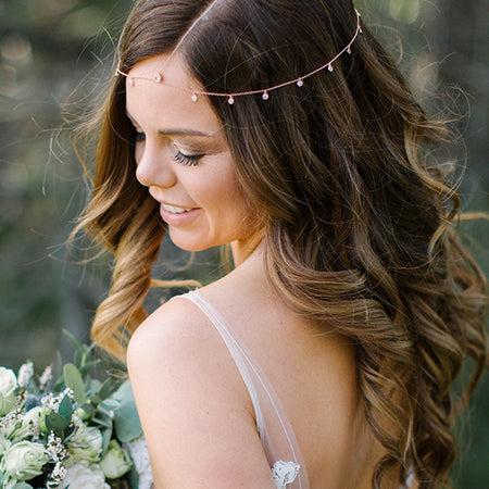 Sienna Crystal Dangle Headpiece - Amy O. Bridal