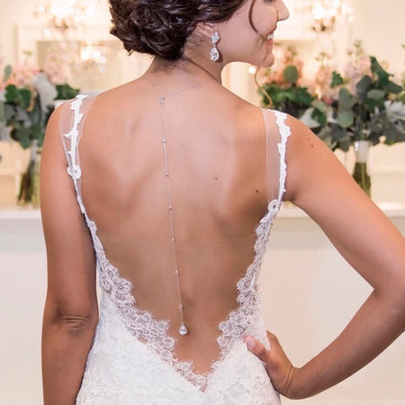 Margaux Petite Back Pendant Necklace - Amy O. Bridal