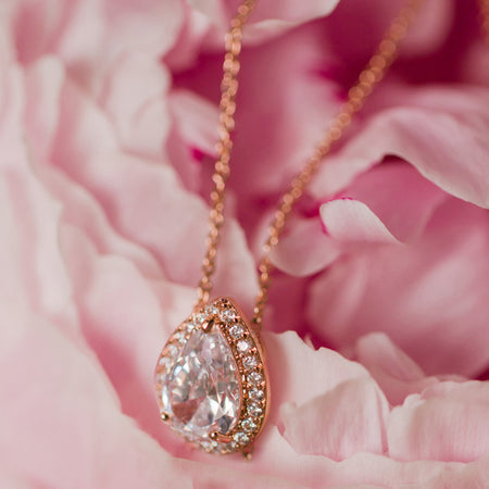 Margaux Teardrop Pendant Necklace - Amy O. Bridal