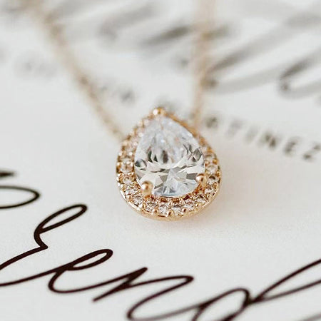 Margaux Teardrop Pendant Necklace - Amy O. Bridal