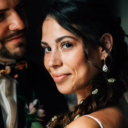 Margaux CZ Teardrop Earrings - Amy O. Bridal