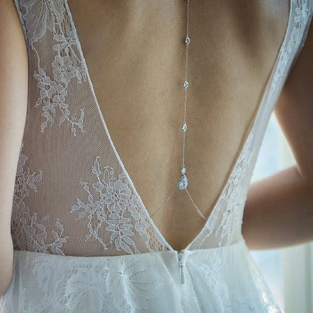 Margaux Petite Back Pendant Necklace - Amy O. Bridal