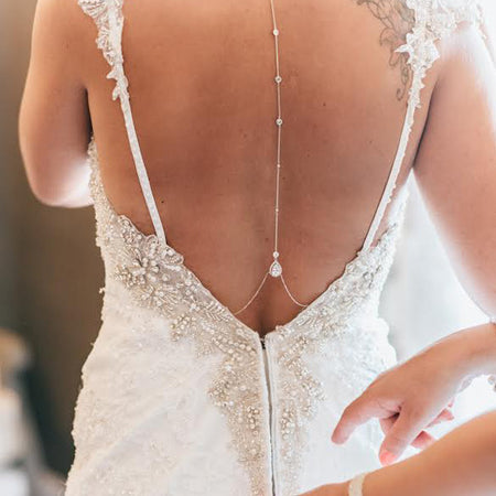 Margaux Petite Back Pendant Necklace - Amy O. Bridal