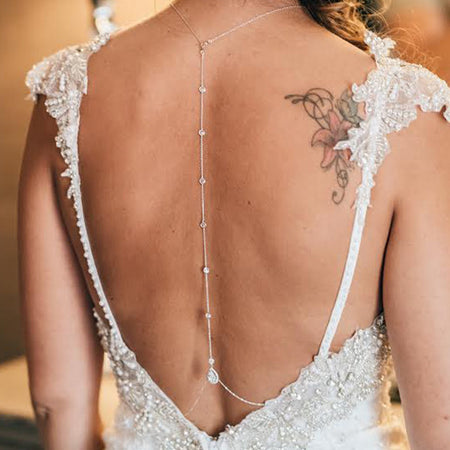 Margaux Petite Back Pendant Necklace - Amy O. Bridal