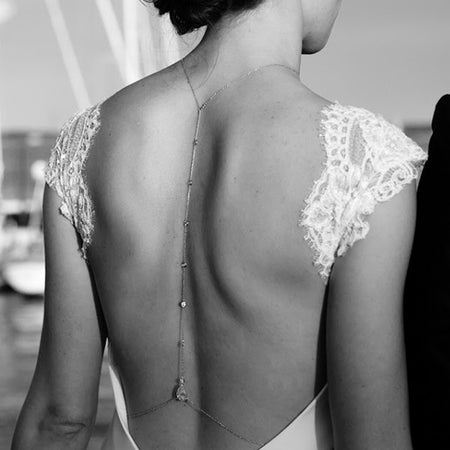Margaux Petite Back Pendant Necklace - Amy O. Bridal