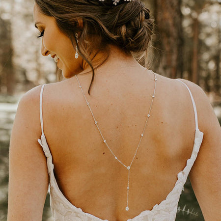 Backdrop Necklace, Bridal Back Necklace, Bridal Jewelry, Wedding Dress Body Back  Jewelry, Gift for Bride, Wedding Jewelry Necklace Zircon - Etsy