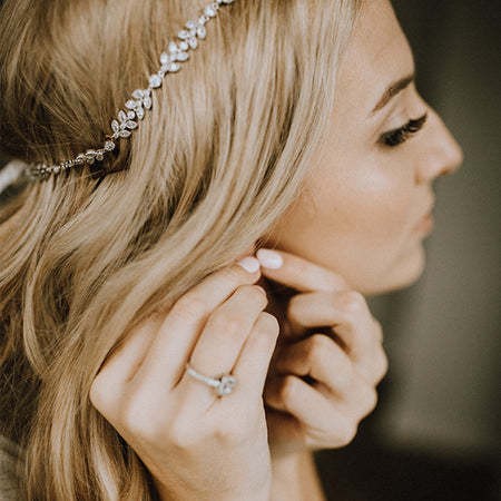 Monet Floral Headpiece with Ribbon Tie - Amy O. Bridal