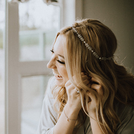 Monet Floral Headpiece with Ribbon Tie - Amy O. Bridal