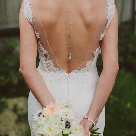 Margaux Petite Back Pendant Necklace - Amy O. Bridal