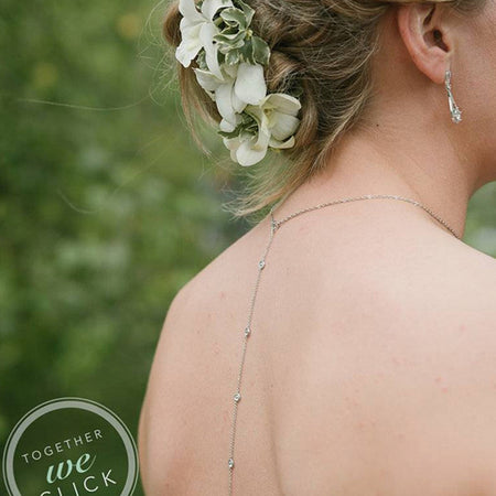 Sophia Back Pendant Necklace - Amy O. Bridal