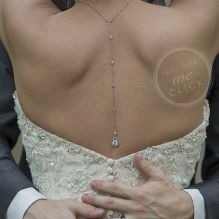 Sophia Back Pendant Necklace - Amy O. Bridal