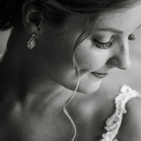 Deco Teardrop Earrings - Amy O. Bridal